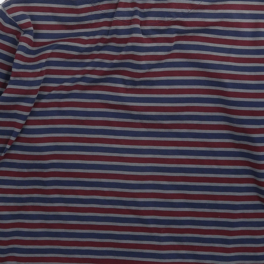 Indian Terrain Mens Multicoloured Striped   Polo Size M