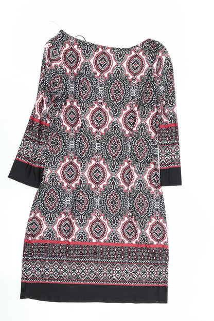 Primark Womens Multicoloured Geometric  Fit & Flare  Size 8