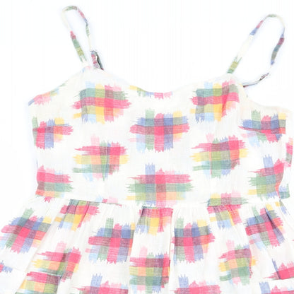 Womens UK Size 8 Topshop Multicoloured Basic Tank