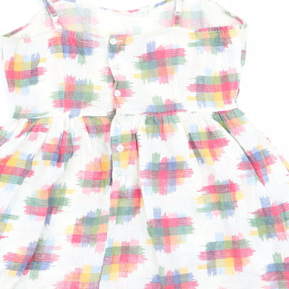 Womens UK Size 8 Topshop Multicoloured Basic Tank