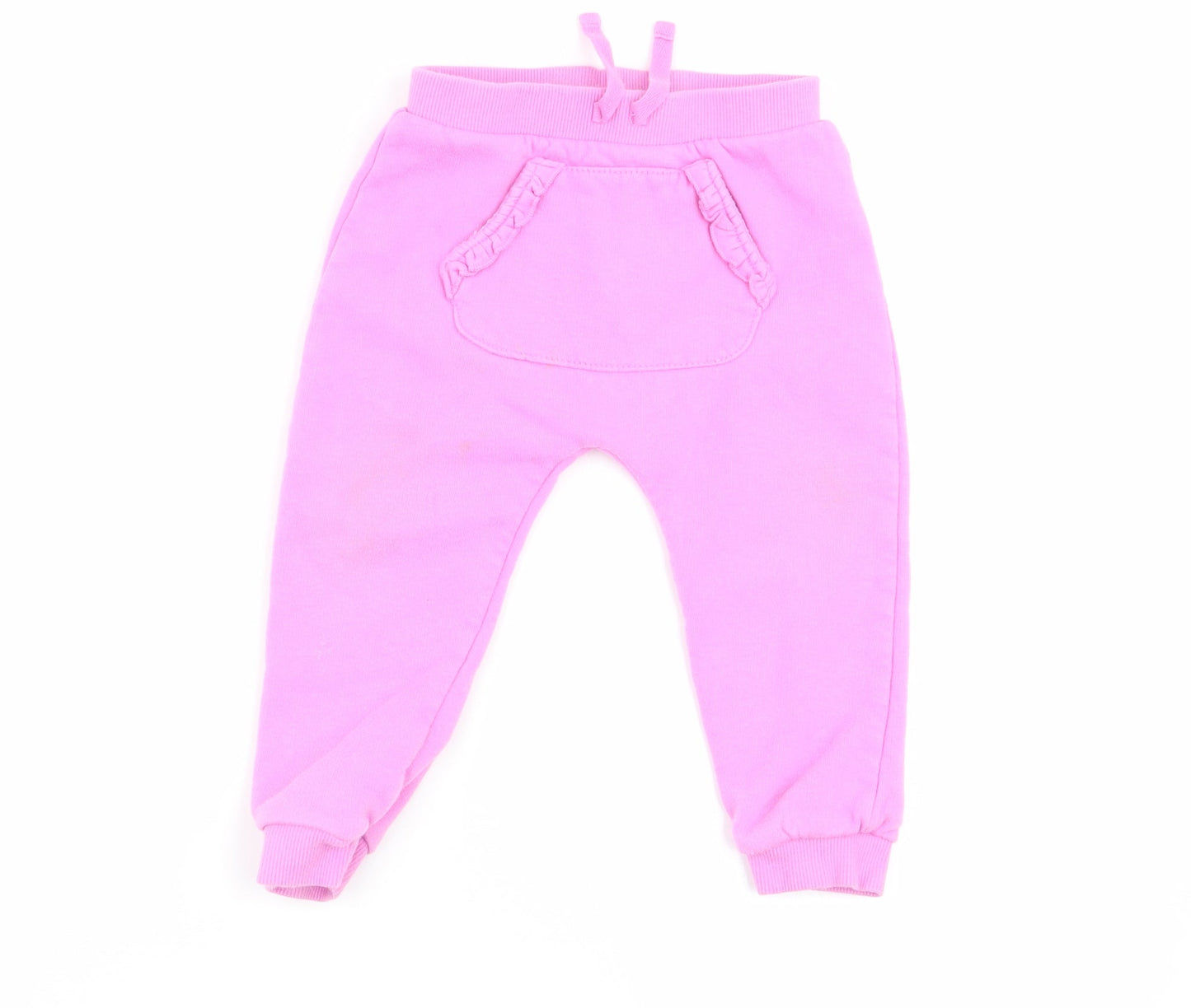 Asda George Girls Pink   Jogger Trousers Size 12-18 Months