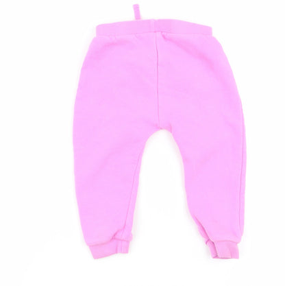Asda George Girls Pink   Jogger Trousers Size 12-18 Months