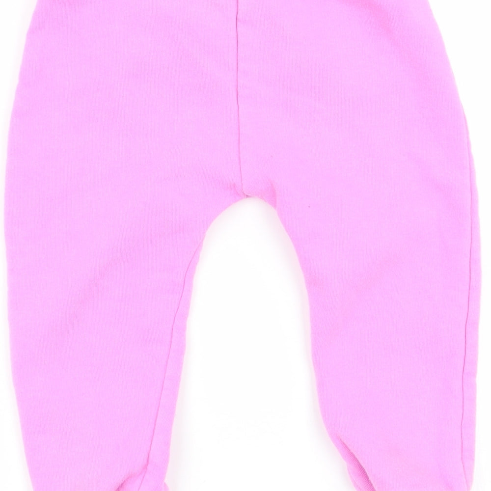 Asda George Girls Pink   Jogger Trousers Size 12-18 Months