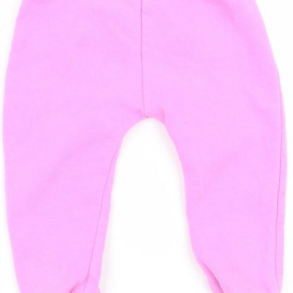 Asda George Girls Pink   Jogger Trousers Size 12-18 Months