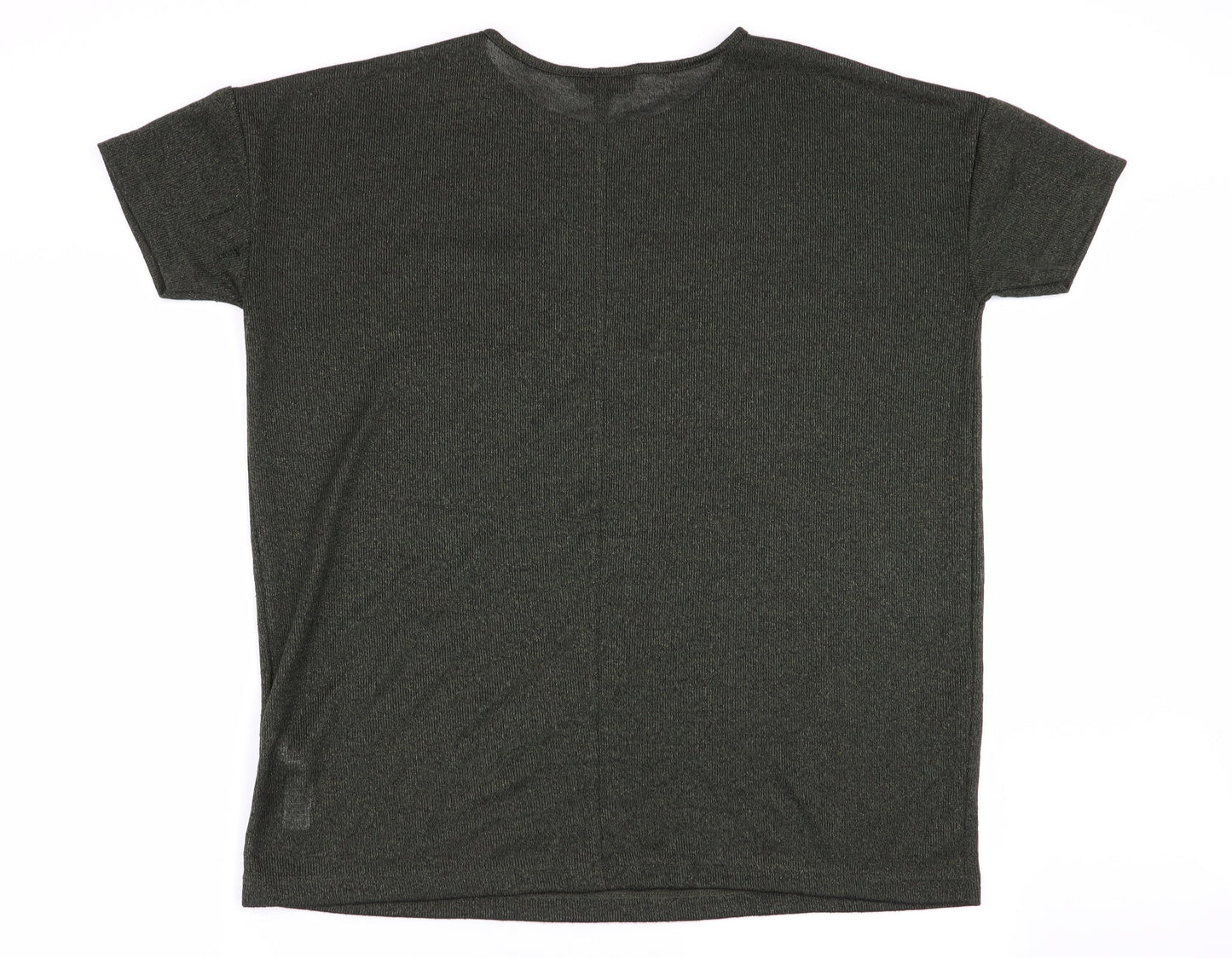 Womens UK Size 10 Topshop Green Basic T-Shirt