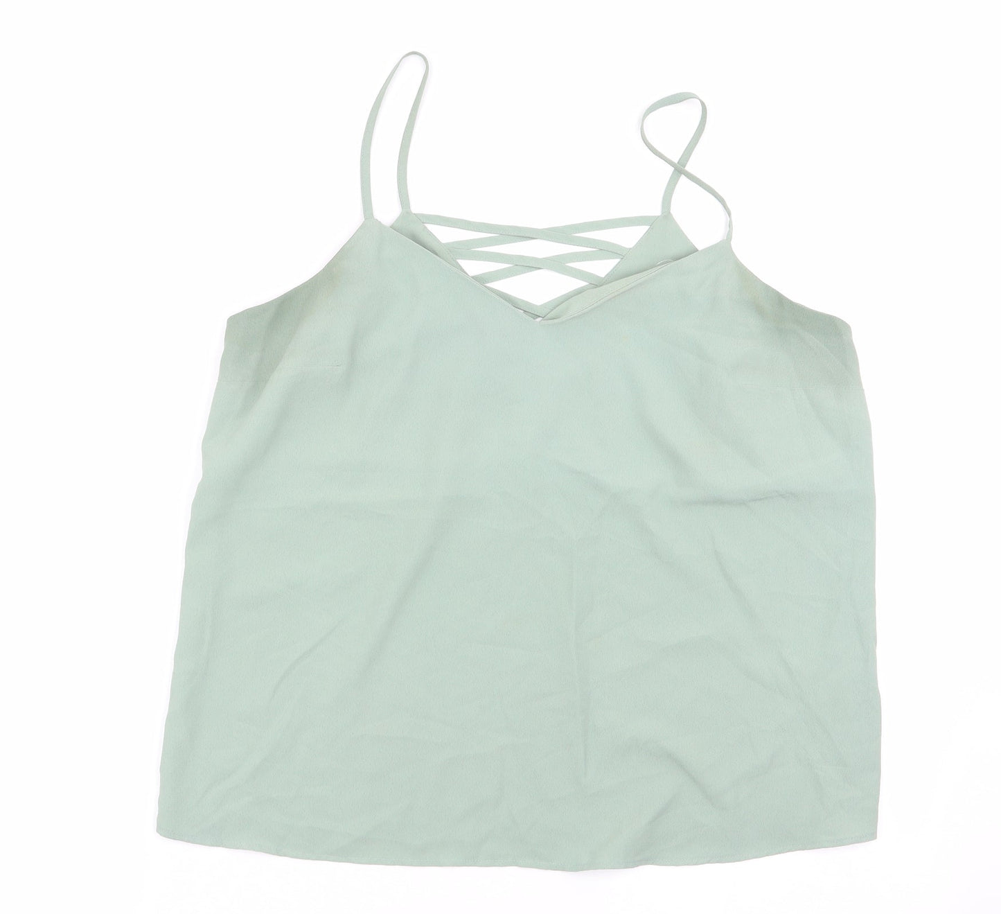 Womens UK Size 12 New Look Green Basic Blouse