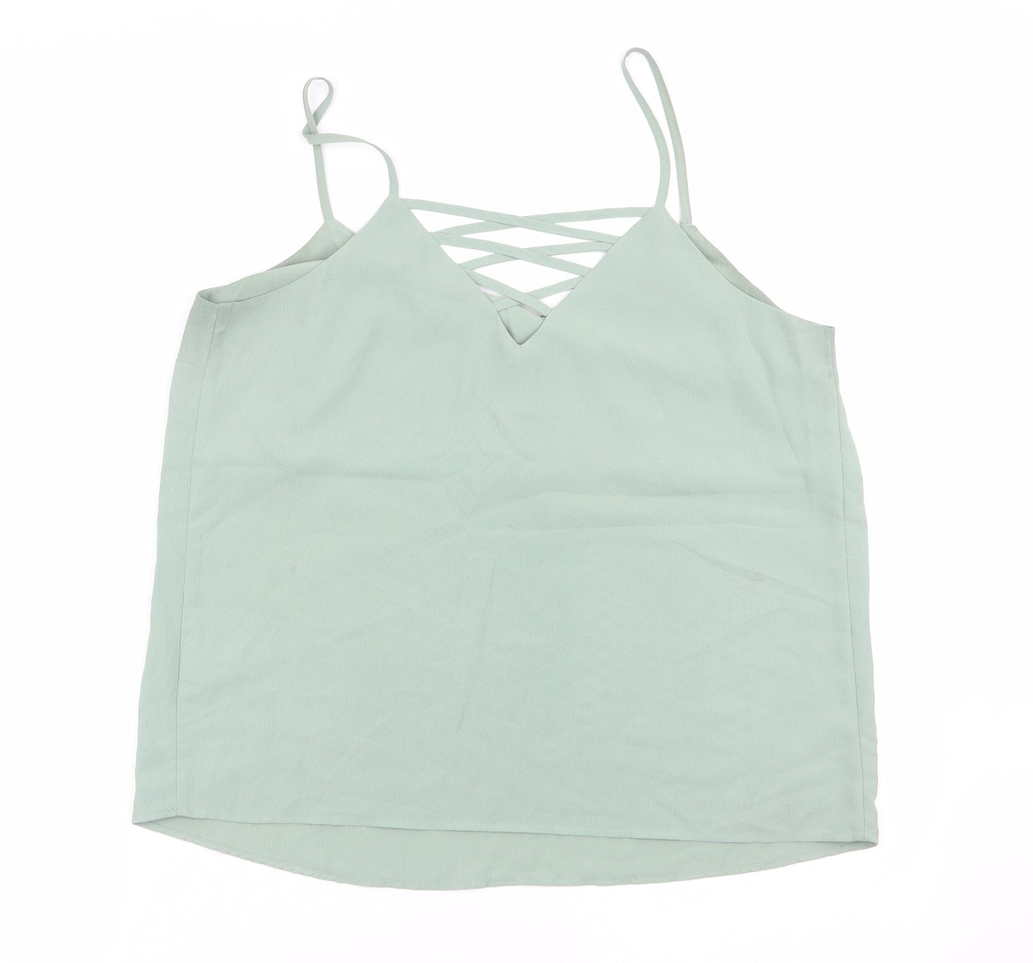 Womens UK Size 12 New Look Green Basic Blouse
