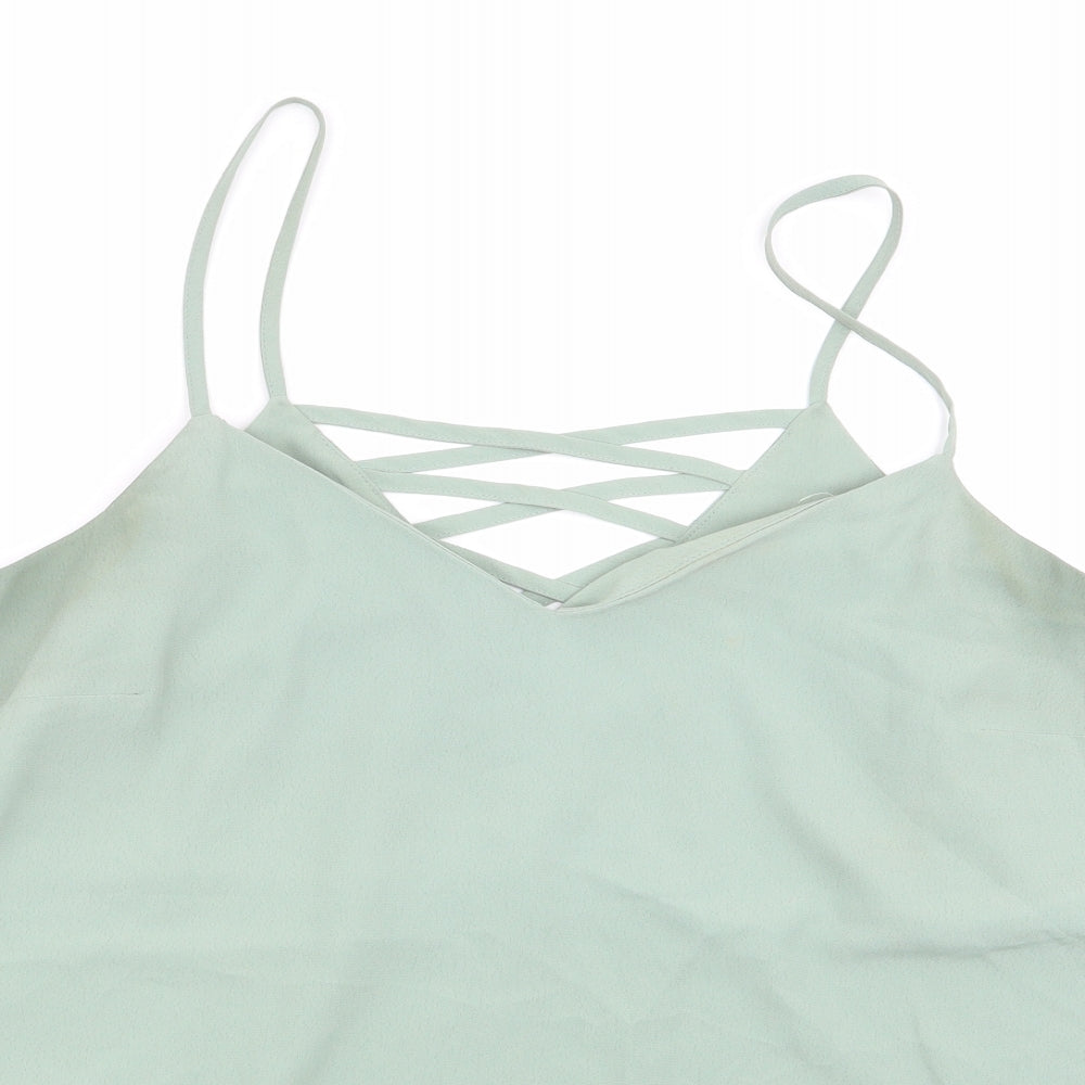 Womens UK Size 12 New Look Green Basic Blouse