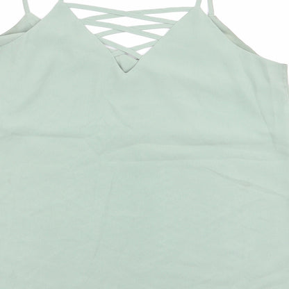 Womens UK Size 12 New Look Green Basic Blouse