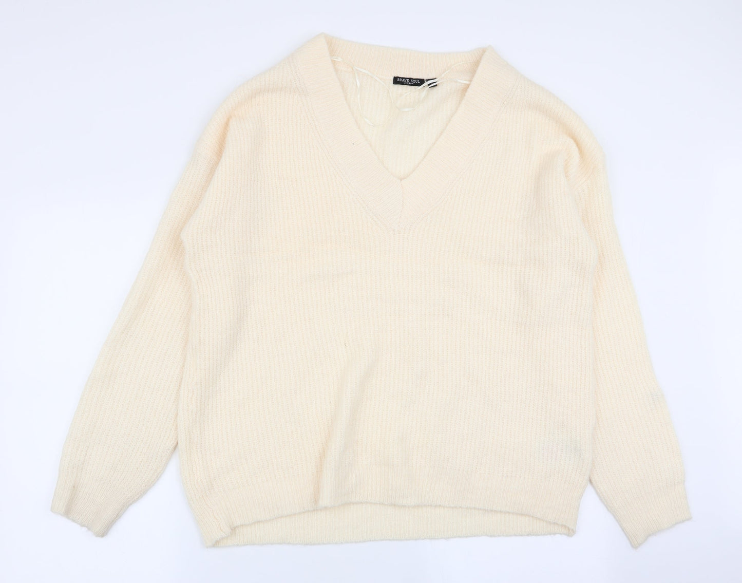 Womens UK Size 16 Brave Soul Ivory Pullover Jumper
