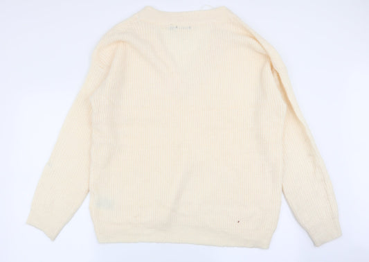 Womens UK Size 16 Brave Soul Ivory Pullover Jumper