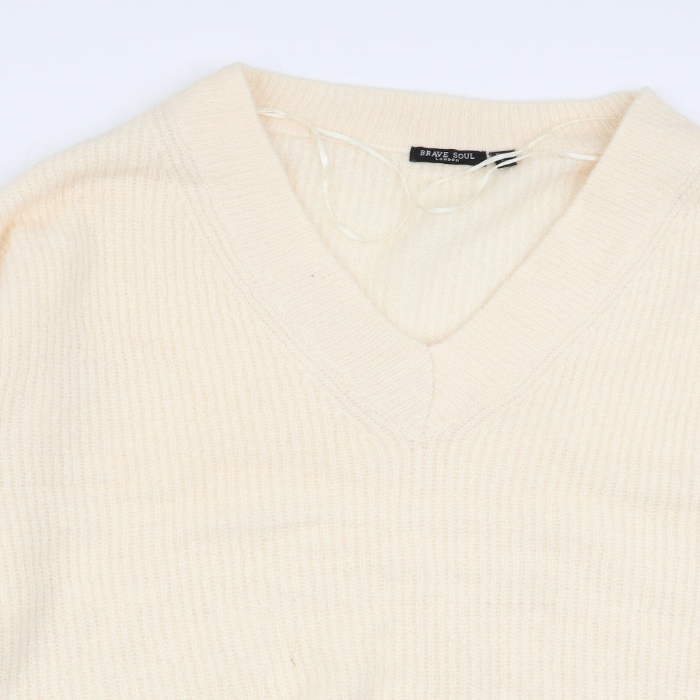 Womens UK Size 16 Brave Soul Ivory Pullover Jumper