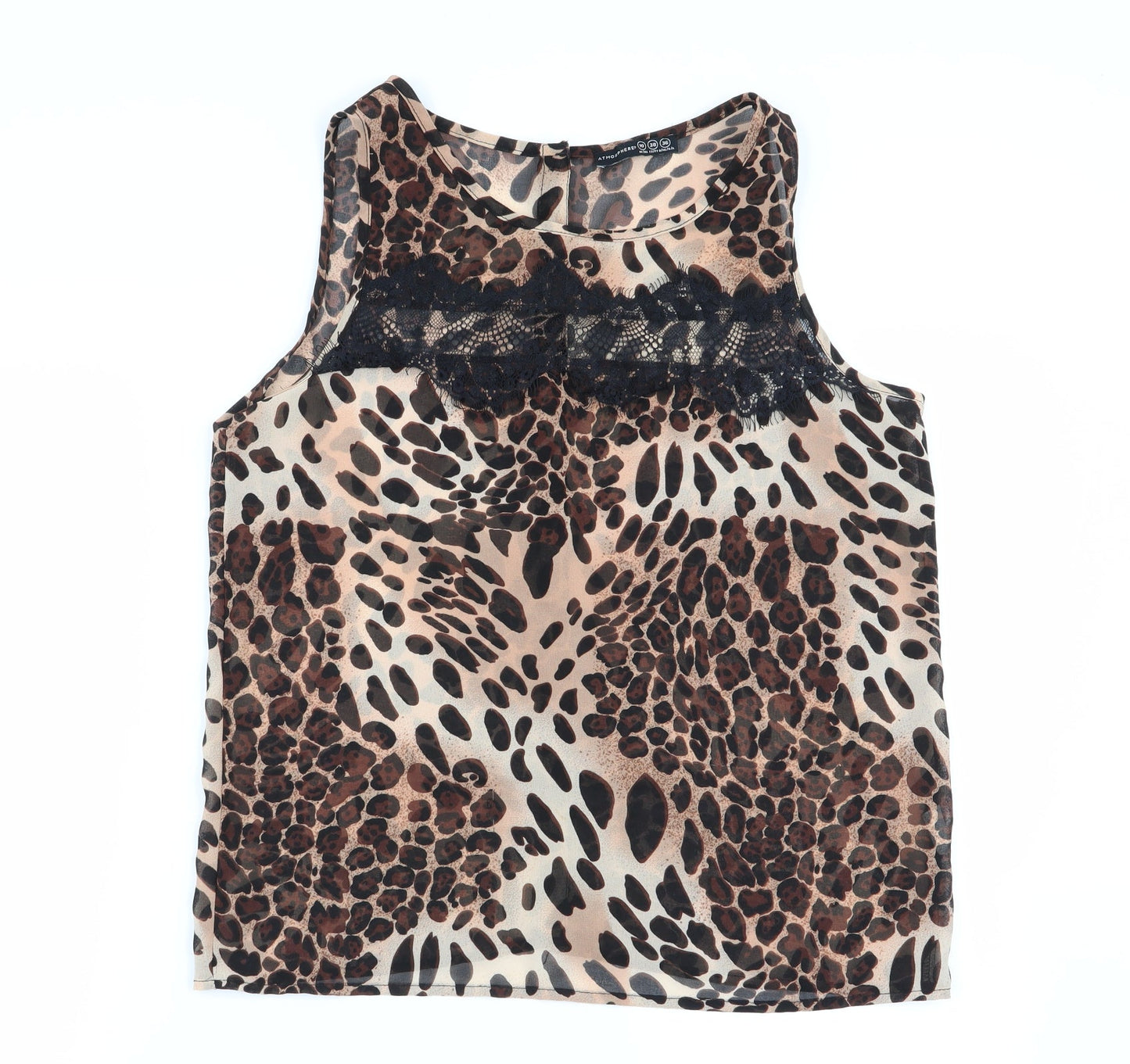 Primark Womens Multicoloured Animal Print  Basic Blouse Size 10