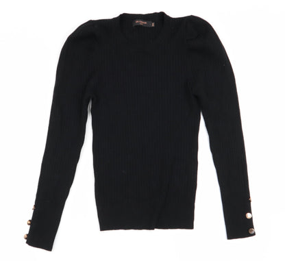 Womens UK Size S in vogue Black Basic T-Shirt