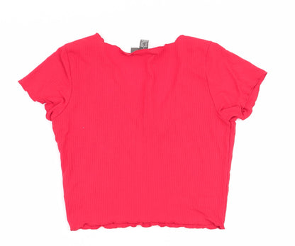Primark Womens Red   Basic T-Shirt Size 10