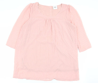 Womens UK Size S Mama-licious Pink Basic Blouse