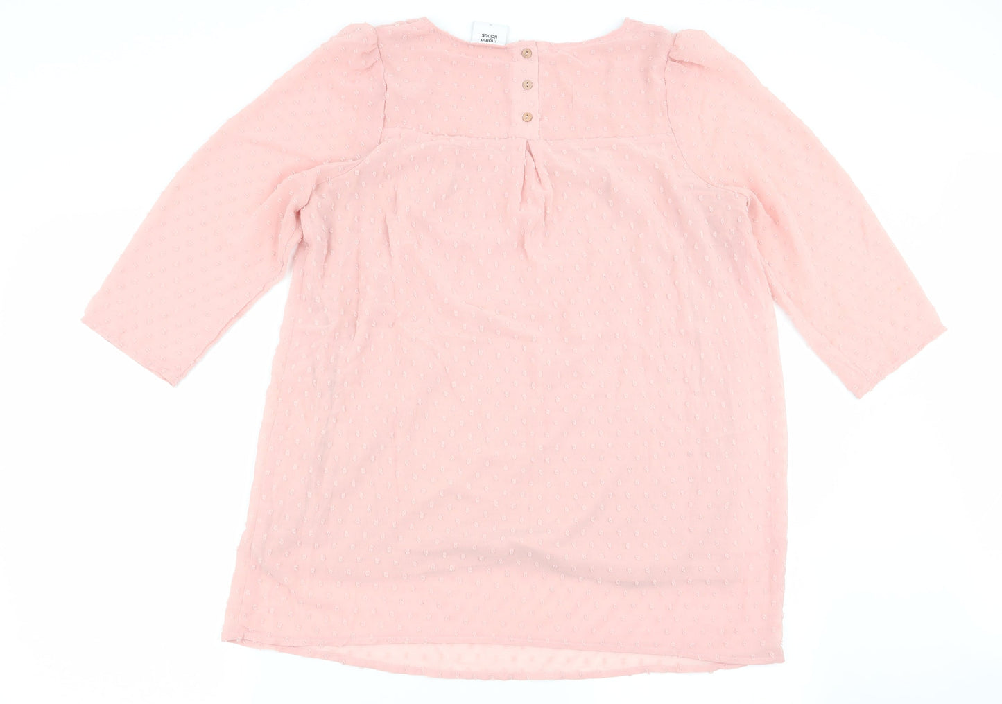 Womens UK Size S Mama-licious Pink Basic Blouse