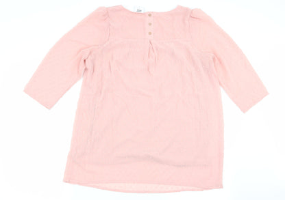 Womens UK Size S Mama-licious Pink Basic Blouse