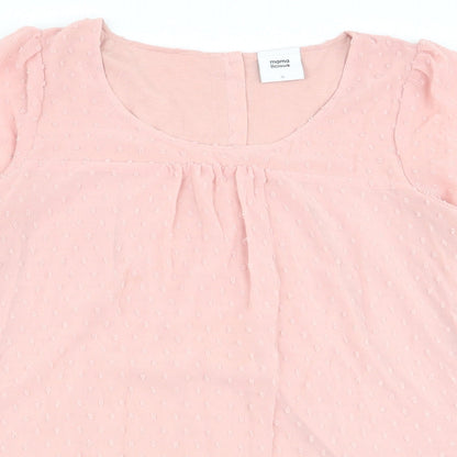 Womens UK Size S Mama-licious Pink Basic Blouse