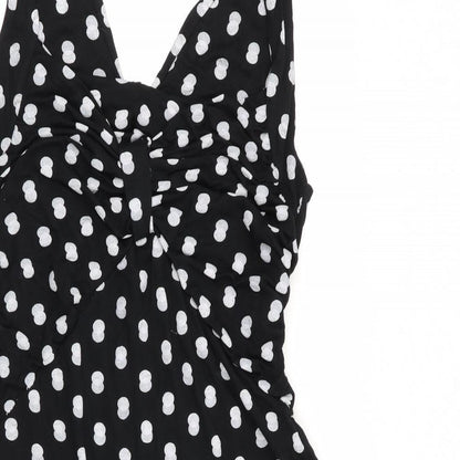 Womens UK Size XL Preworn Black Basic Blouse