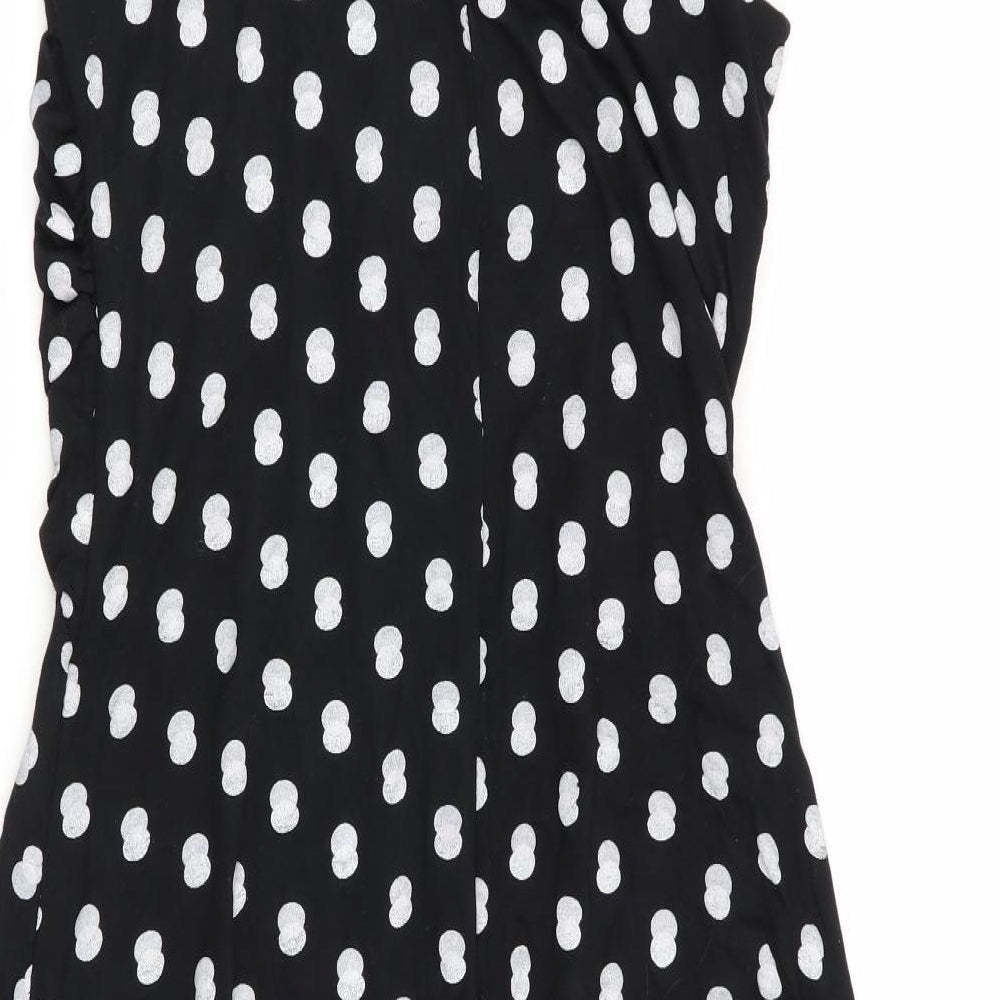 Womens UK Size XL Preworn Black Basic Blouse