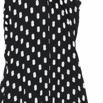 Womens UK Size XL Preworn Black Basic Blouse