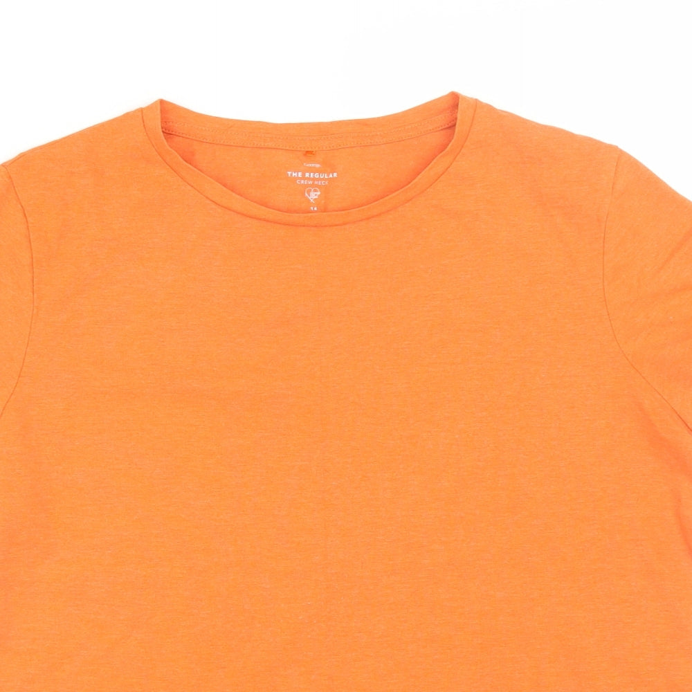 George Womens Orange   Basic T-Shirt Size 14