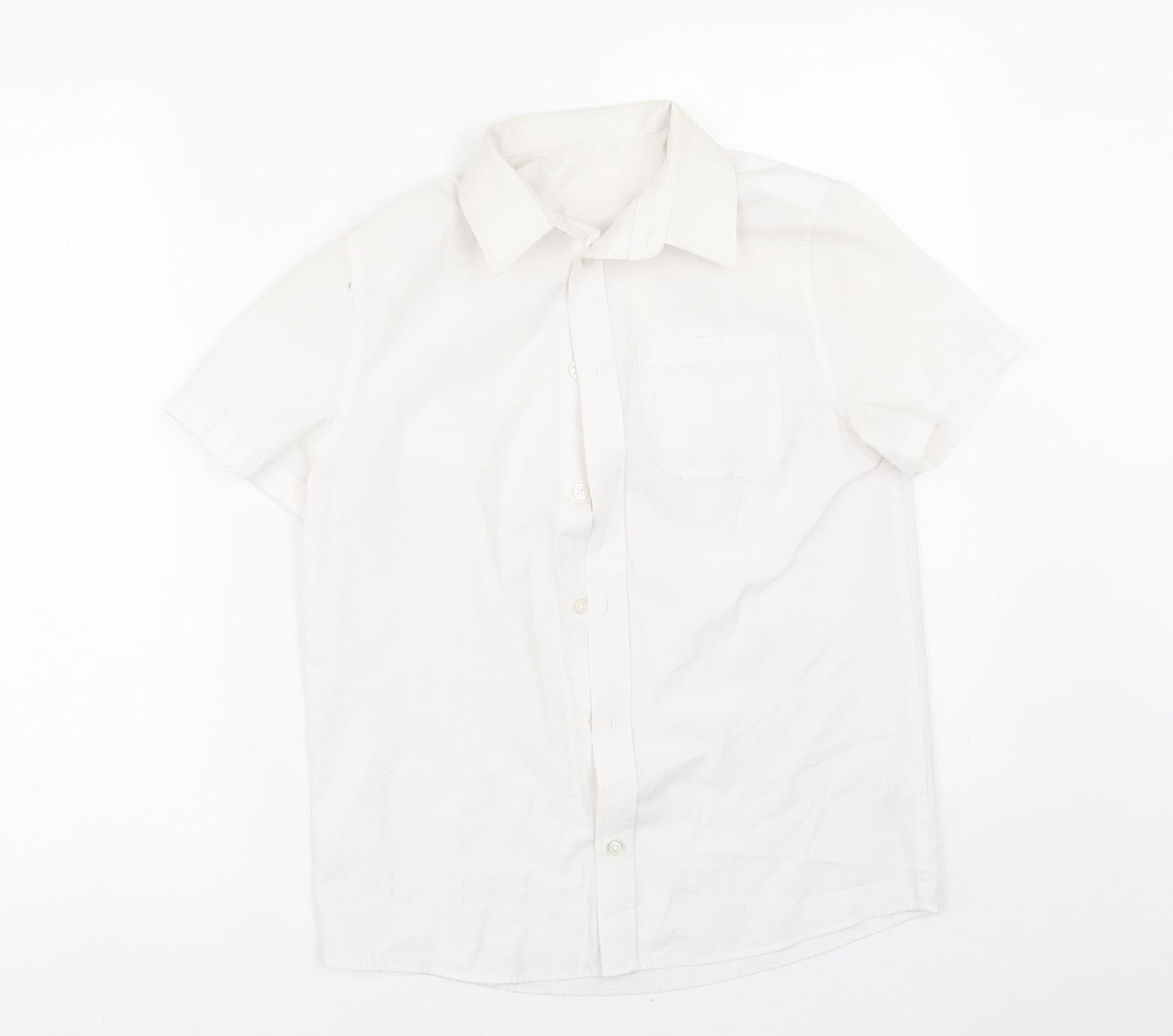 George Boys White   Basic Button-Up Size 11-12 Years  - School uniform
