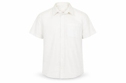 Front view of George boys’ white basic button-up, size 11-12, years - school uniform