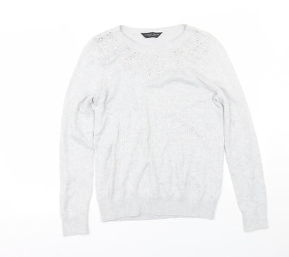 Womens UK Size 14 Dorothy Perkins Grey Pullover Jumper