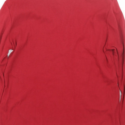 Womens UK Size M Anna rose Red Basic T-Shirt