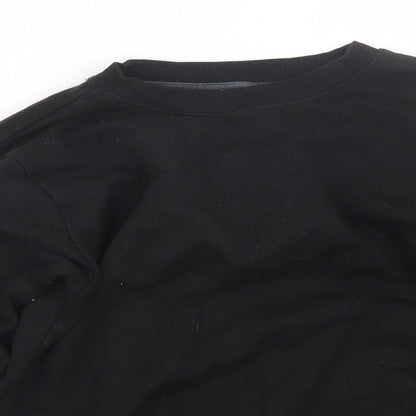 Womens UK Size 12 Boohoo Black Pullover Sweatshirt