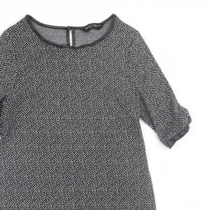 Dorothy Perkins Womens Grey Polka Dot  T-Shirt Dress  Size 12