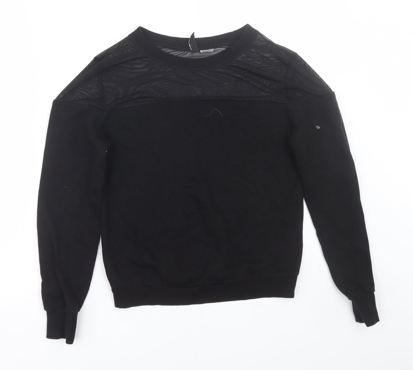 H&M Womens Black   Pullover Sweatshirt Size XS