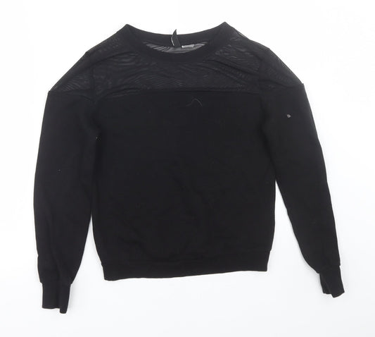 H&M Womens Black   Pullover Sweatshirt Size XS