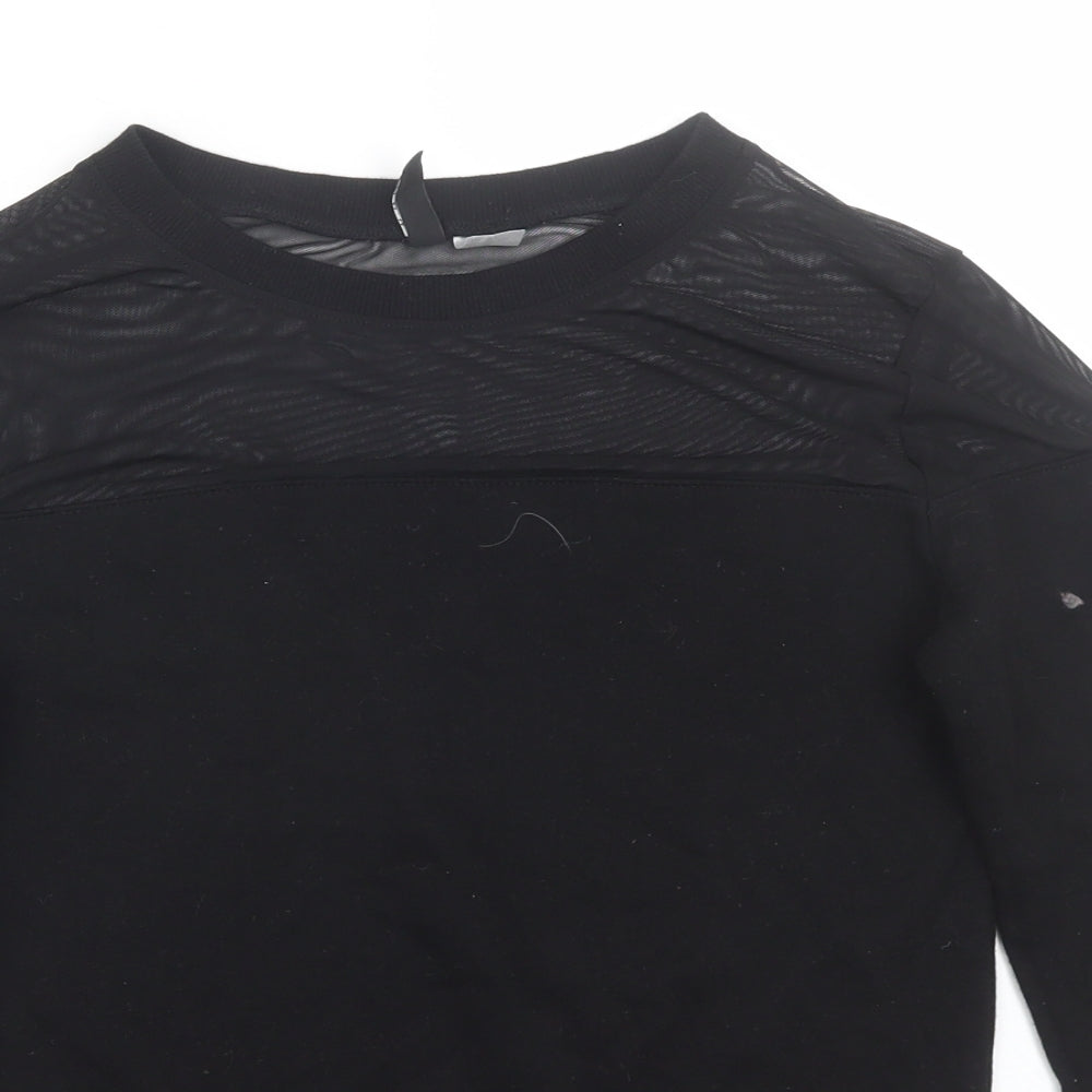 H&M Womens Black   Pullover Sweatshirt Size XS