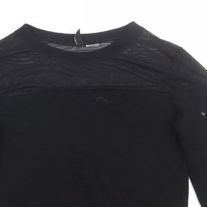 H&M Womens Black   Pullover Sweatshirt Size XS