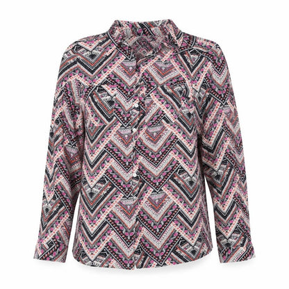 Monsoon Womens Multicoloured Geometric  Basic Button-Up Size 8