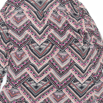 Monsoon Womens Multicoloured Geometric  Basic Button-Up Size 8
