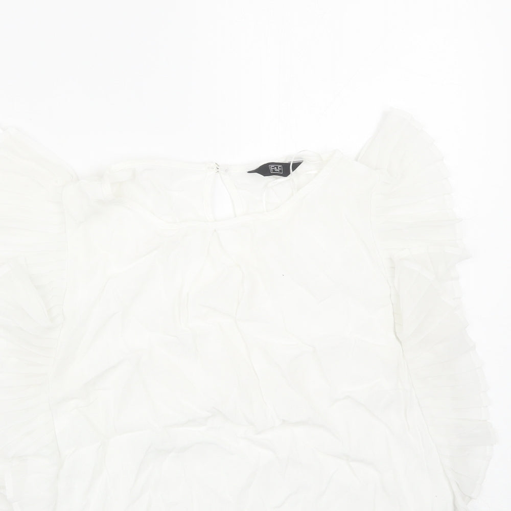 F&F Womens White   Basic Blouse Size 10