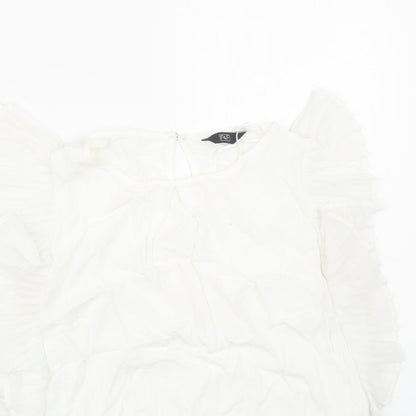 F&F Womens White   Basic Blouse Size 10