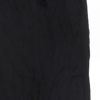 Womens UK Size 10 H&M Regular Fit Capri Black Trousers