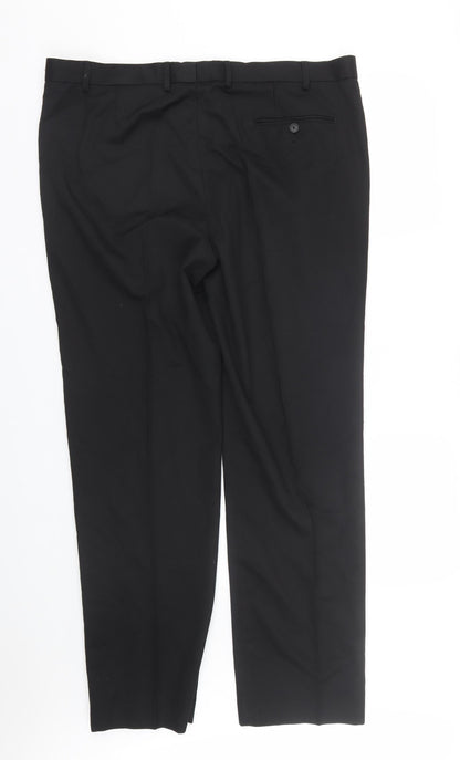 Womens UK Size 40 M&S Regular Fit  Black Trousers