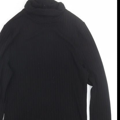 F&F Womens Black Striped  Wrap T-Shirt Size 10