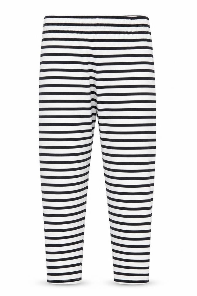 Front view of Tu girls’ white striped capri trousers, size 12, years