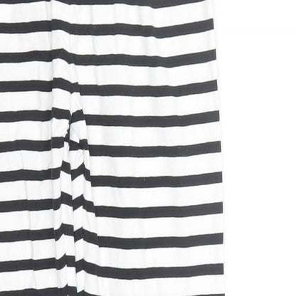 TU Girls White Striped  Capri Trousers Size 12 Years