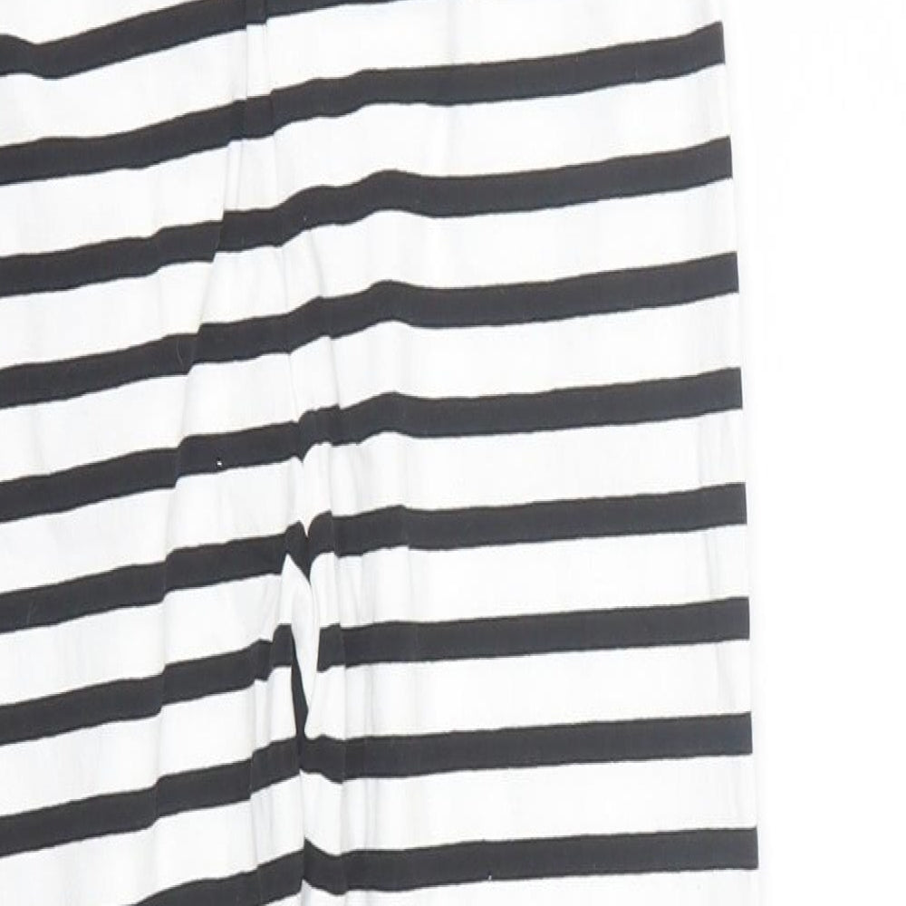 TU Girls White Striped  Capri Trousers Size 12 Years