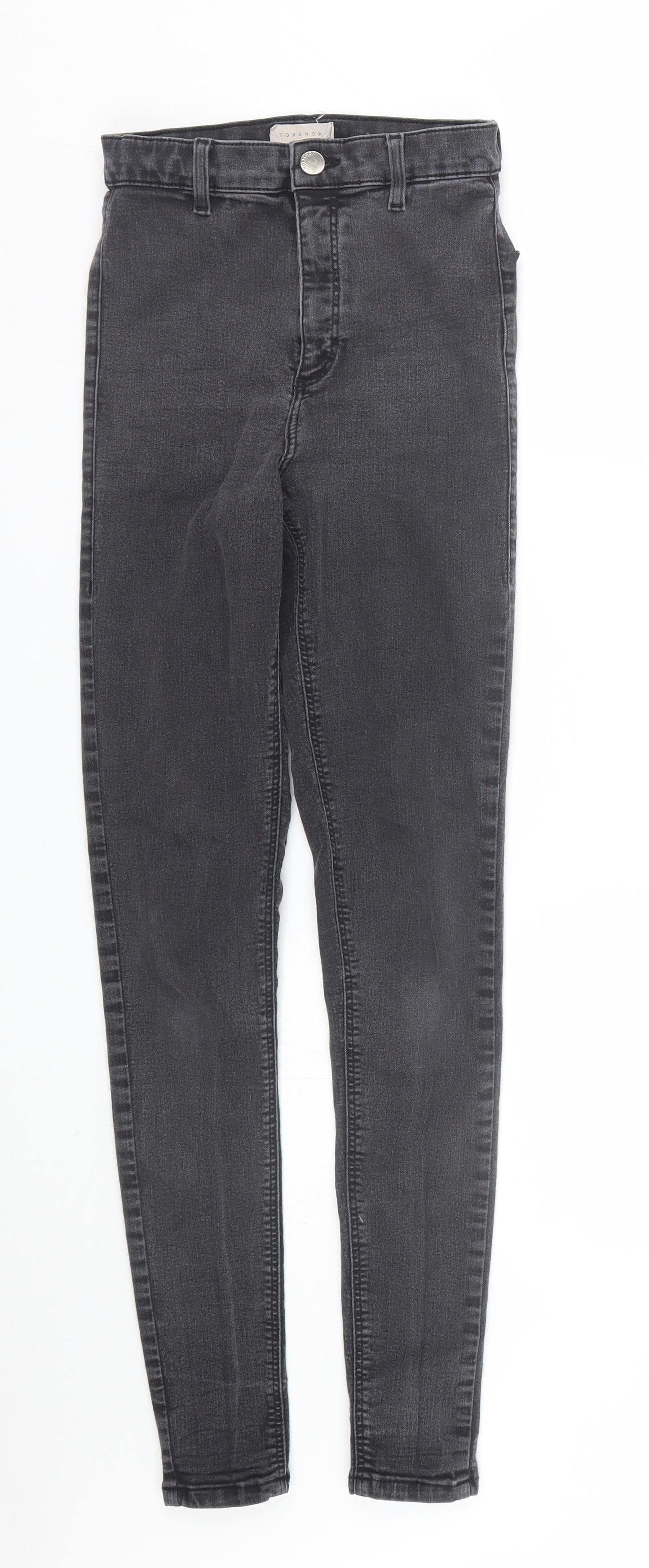Topshop Womens Black  Denim Skinny Jeans Size 28 L28 in