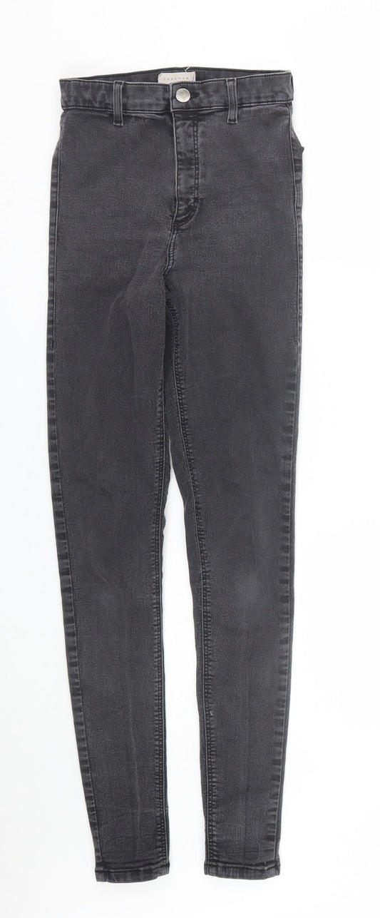 Topshop Womens Black  Denim Skinny Jeans Size 28 L28 in