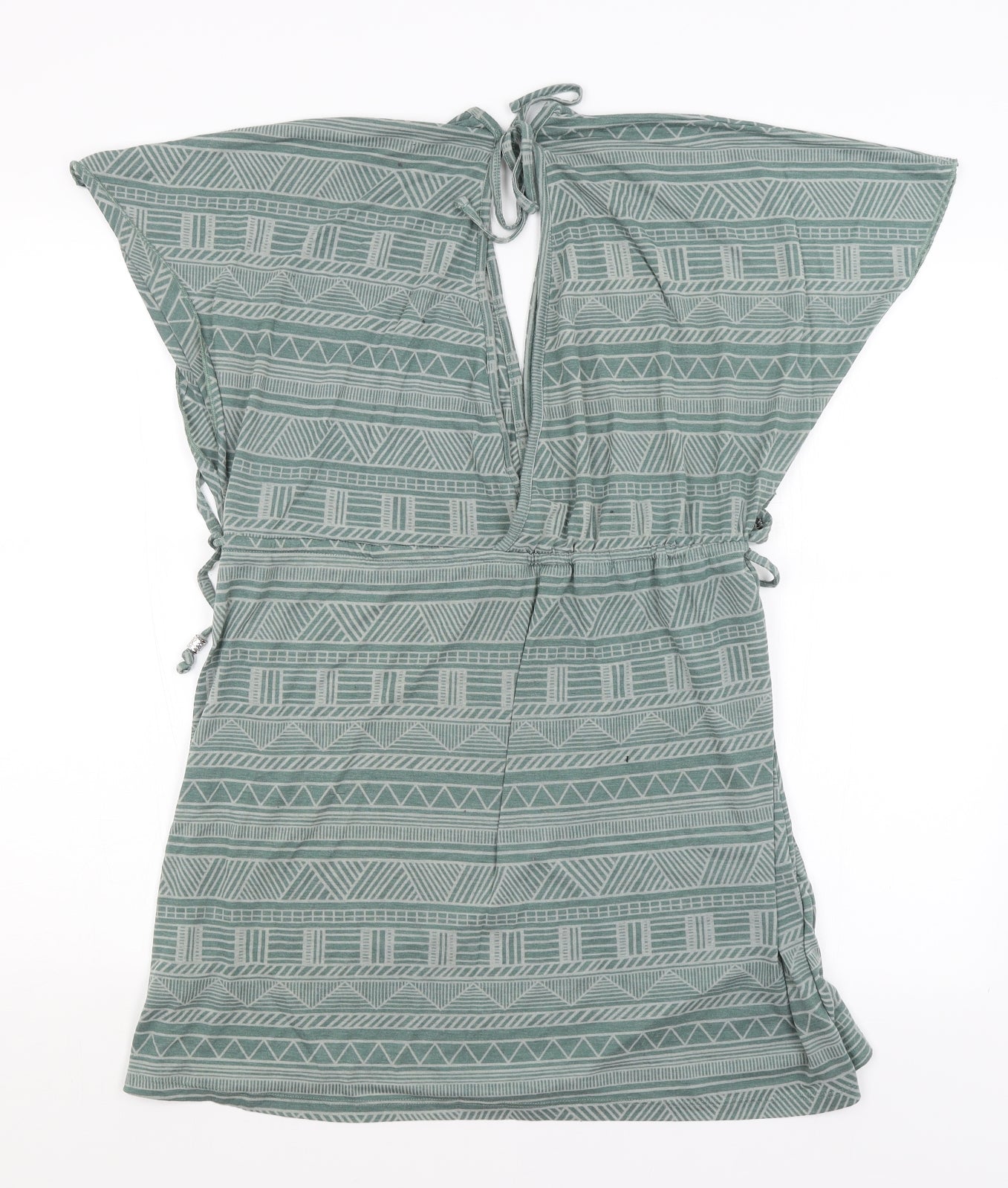 Primark Womens Green Geometric  Basic T-Shirt Size M